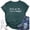 C-Dark Green512, variant on DHFJKG Women Letter Graphic Tee Casual Short Sleeve T Shirt Crew Neck Loose Fit Summer Top Daily Wear Versatile Tops