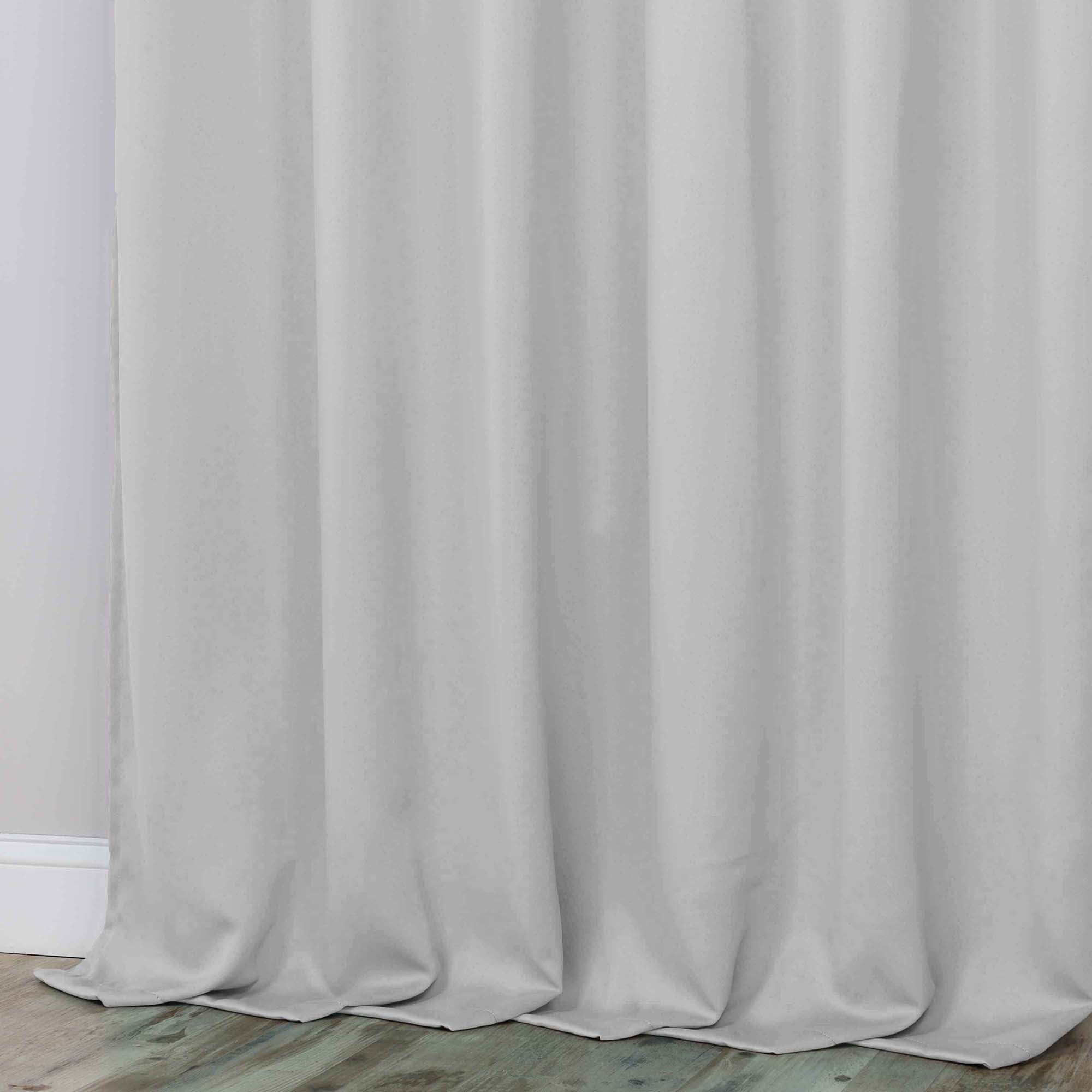 Superior Blackout Solid Light Filtering Rod pocket Curtain Panel Set, 36" x 63", Marshmellow