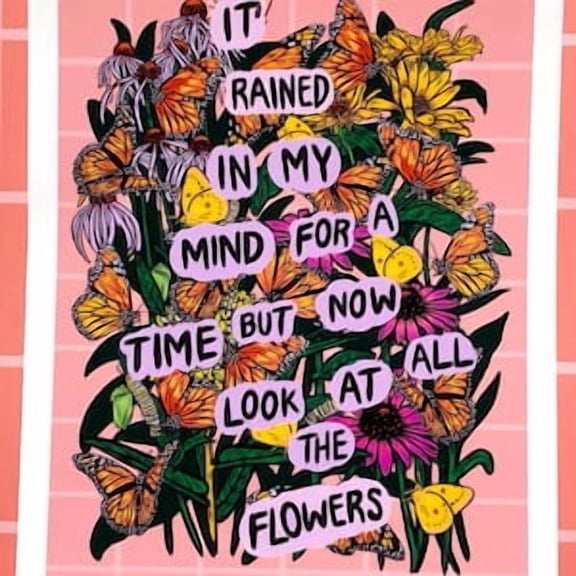 Monarch Butterfly Flower Affirmation Poster, Poster Home Decor , Poster Print Only