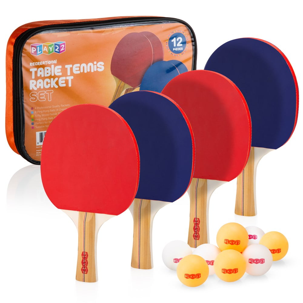 Portable Ping Pong Set 4 Rackets 1 Carry Bag Quality Table Tennis Set for Children Adult Perfect for Professional & Recreational Games 8 Balls Retractable Ping Pong Net for Any Table Surface