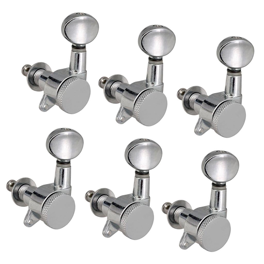 LeeQinersw 6L Vintage Sealed Electric Guitar Tuners Machine Head Tuning Keys Pegs Set Left