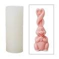 thumbnail image 3 of Vela de conejo de orejas largas de cemento resistente de silicona para estatuilla artística Pequeño, 3 of 9