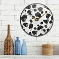 thumbnail image 3 of Yayeee Wall Clock Battery Operated 11.9" Silent Non-Ticking for Living Room, Cow Spots, 3 of 8