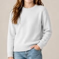thumbnail image 6 of Vmberlty Toddler Boy Girl Sweaters Classic Solid Color Crew Neck Knit Base Layer Breathable Long Sleeve Casual Pullover Sweaters for Toddler Kids, 6 of 8