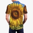 thumbnail image 6 of Cauagu Sky Golden Sunflower Field A Print Men's Polo Shirts, Short-Sleeve Polo Shirts for Men Performance Golf Shirt Athletic Casual Collared T-Shirt-XX-Large, 6 of 8