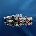 thumbnail image 5 of K-KED 925 Silver Filled Women Delicate Jewelry Gorgeous Cubic Zircon Girl Wedding Ring Sz 6-10-9-Blue, 5 of 7