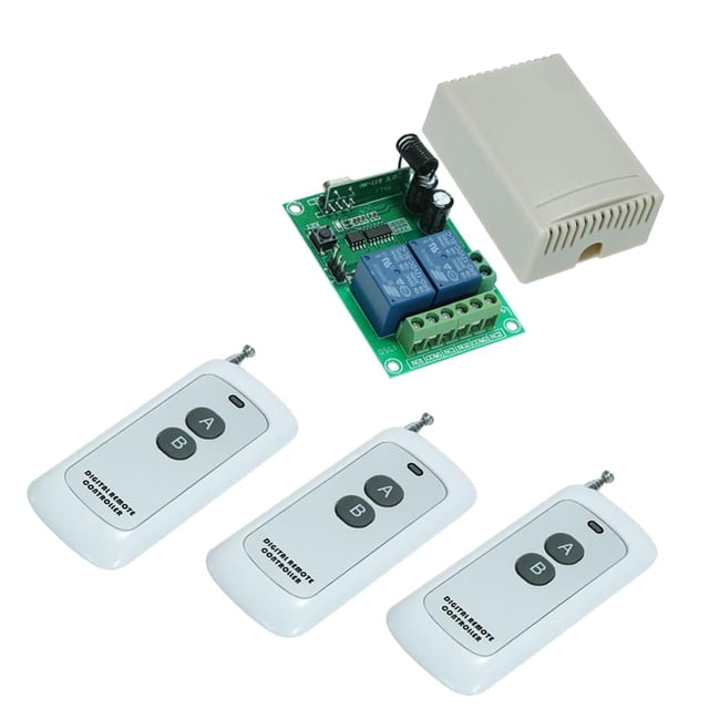Interruptor de control remoto inalámbrico Receptor Transmisor Compatible con controladores remotos inalámbricos 2262/2260/1527/2 Tamaño3 Soledad Controlador de recepción inalámbrico
