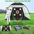 thumbnail image 3 of OUTGOO Golf Net with Practice Mat,Golf Hitting Aid Nets 10x7FT for Backyard Driving Chipping Training Swing with Target Mat Balls for Outdoor Indoor，Gifts for Men Dad Him and Golfer, 3 of 7