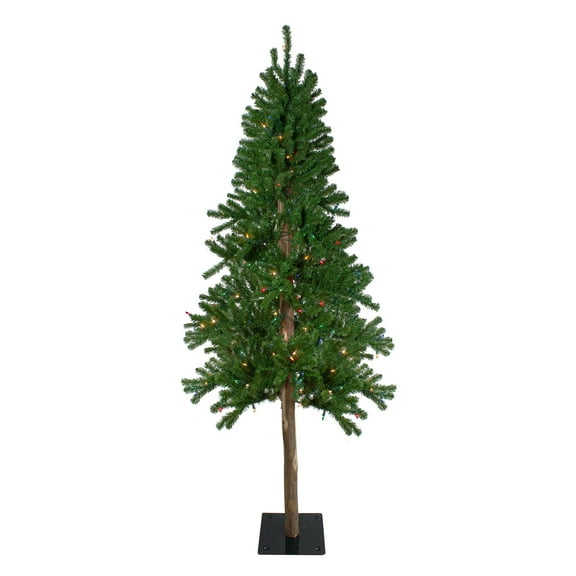 Northlight Pre-Lit Medium Alpine Artificial Christmas Tree - 7' - Multi Lights