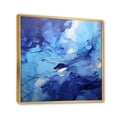 thumbnail image 2 of Designart "Dreaming in Cobalt" Abstract Landscape Floater Framed Canvas Print, 2 of 7