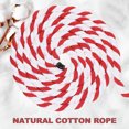 thumbnail image 3 of Tug of War Rope 1 Inch x 50 Feet Natural Thick Cotton Rope Twisted Cotton Rope, Red White, 3 of 6