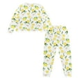 thumbnail image 6 of FOR U DESIGNS Flower Lemon Pajama Set for Women with Pockets Long Sleeve Pants and Crew Neck Tops Drawstring Lounge Pants 2 Piece Size S Nightwear for Women, 6 of 6