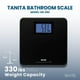 thumbnail image 2 of Báscula digital Tanita HD-662 (negra) - Báscula de baño de tecnología japonesa con capacidad de 150 kg - Pantalla LCD grande de 5 cm con retroiluminación azul - Precisa, duradera y con control de pie, 2 of 5