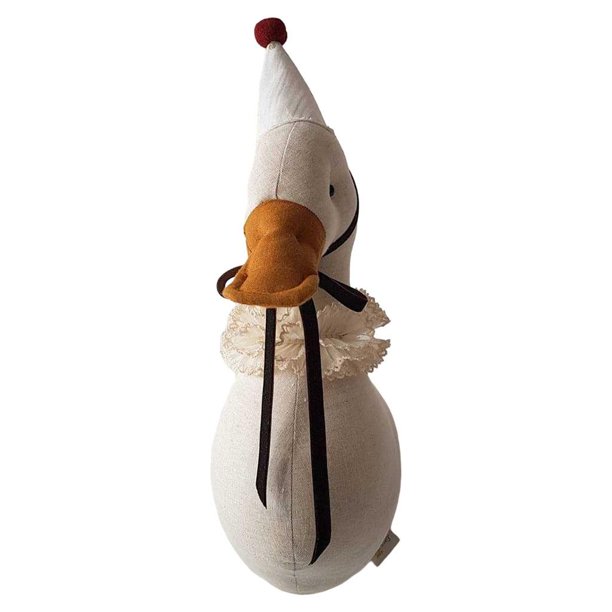 Lindo 3D pato pared arte colgante niña pato muñeca de peluche cabeza de l decoración de pared para habitación de niños cumpleaños regalo de boda blanco Baoblaze Colgante de pared de dibujos animados