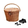 thumbnail image 2 of Almencla Rural Bike Basket Handwoven Decoration Knitted Vintage Rattan Storage with Brown Quick Release, 2 of 8
