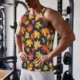 thumbnail image 5 of Fuzoiu Colorful Maple Leaves Print Men's Workout Tank Tops,Sleeveless Gym Shirt Quick Dry,Fitness Bodybuilding T-Shirt,Muscle Athletic Workout Tee-Large, 5 of 7