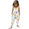thumbnail image 2 of Mono para niñas pequeñas, mono con estampado de Pascua, mono con tirantes, conjuntos de verano, ropa para niñas, 2 of 7