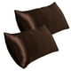 thumbnail image 1 of Fiudx Juego de Fundas de Almohada de Seda Sintética, Tacto Satinado Suave, Diseño de Sobre, Transpirable y Agradable para La Piel y El Cabello, Color Blanco, 2 Piezas, Tamaño 50 X 76 Cm., 1 of 1