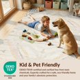 thumbnail image 4 of Design&I 8'x10' Washable Area Rug Sleek Flatweave Pet Friendly Beige Tonal Abstract Interlocking Shapes Minimalist Large Neutral for King Size Bedroom, Under Bed, 4 of 7