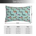 thumbnail image 2 of Kdxio Cotton Pillow Cases 16"x24" Pillowcases,Soft and Breathable Bedroom Pillow Cases-Christmas Dachshund, 2 of 8
