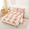 thumbnail image 2 of Erosebridal Flower Capybara Queen Sheet Sets for Kid, Buffalo Plaid Bed Set, 4pcs, 2 of 5