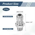 thumbnail image 2 of Uxcell 2 Pack Pressure Washer Adapter, 3/8" Male Quick Plug to G1/4" Male Quick Connect Fittings Stainless Steel Swivel Adapter for Pressure Power Washers Hose, 2 of 6