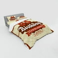 thumbnail image 3 of Ambesonne Retro Bedding Set 3 Pcs, Spring Floral Details, Twin, Eggshell Brown Burgundy, 3 of 3