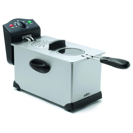 DaiZuY Stainless Steel Deep Fryer, 3 Liter Oil Capacity with Wire Mesh Basket, Adjustable Temperature Control and Ready Lights, Completely Detachable Parts for Easy Clean Up, 1700 Watts (DF1233), 3L