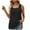`Black, variant on Htigea Square Collar Casual Tank Summer Casual Fashion Camping Seaside Party Sleeveless Tank Women's Mother Top Gray,3XL