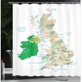 thumbnail image 4 of Ambesonne Ireland Map Shower Curtain, Country Names and Seas, 69"Wx84"L, White Multicolor, 4 of 5