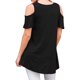 thumbnail image 1 of Guardurnaity Blusa informal de manga corta con cuello y hombros descubiertos para mujer Prendas para la parte del cuerpo cinco Guardurnaity AP003083-04, 1 of 5