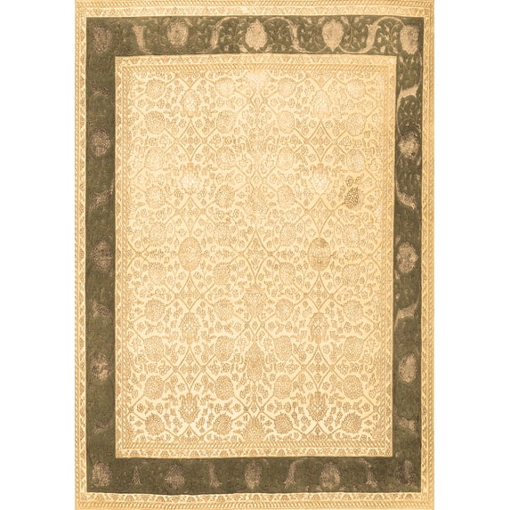 Ahgly Company Indoor Rectangle Persian Brown Traditional Area Rugs, 7' x 9'