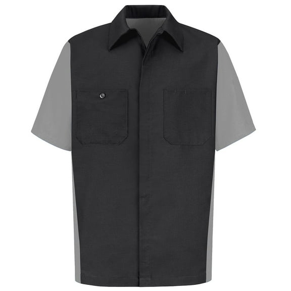 Red Kap - Short Sleeve Automotive Crew Shirt - SY20, Charcoal/ Grey, M