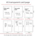 thumbnail image 4 of a5 Transparent 2-Grid PP Card Bag Game Card 5-inch Portrait Photo Storage Bag Loose-leaf Album Inner Page 6-Hole Core, 4 of 5