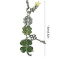 thumbnail image 5 of Unique Beaded Phone Charm Keychain Four Leaf Clovers Ornament Keyring Pendant, 5 of 11