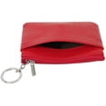 thumbnail image 3 of LAICAIW Women's Genuine Leather Coin Purse Mini Pouch Change Wallet with Keychain,red, 3 of 6