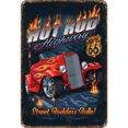 thumbnail image 1 of Placa Metal Vintage HOT ROD Cultura Del Coche Pintura Hierro Rectangular 20x30cm, 1 of 9