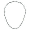 thumbnail image 4 of Cheryl M Sterling Silver Rhodium-plated Polished 5.00mm CZ with Safety Clasp Tennis Necklace 20 Inches, 4 of 5