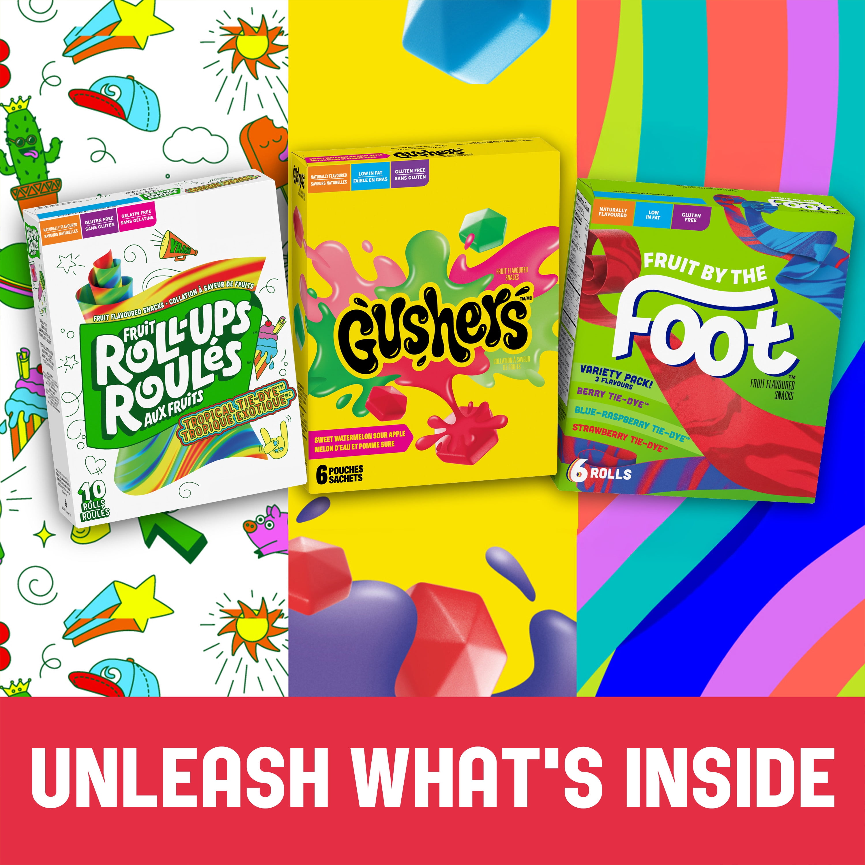 Gushers Sweet Watermelon & Sour Apple, 6 CT