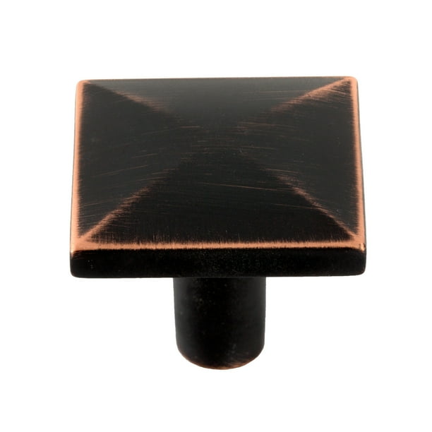 Mainstays 13/16" Square Knob, Oil Rubbed Bronze, 2 Pack