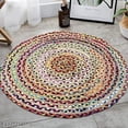 thumbnail image 1 of KH Handloom Handmade Hand Braided Natural Jute and Cotton Carpet for Living Room, Jute Round Floor Mat, Rugs for Living Room, Jute Centre Table Carpet, Home Decore Rug, 1 of 4