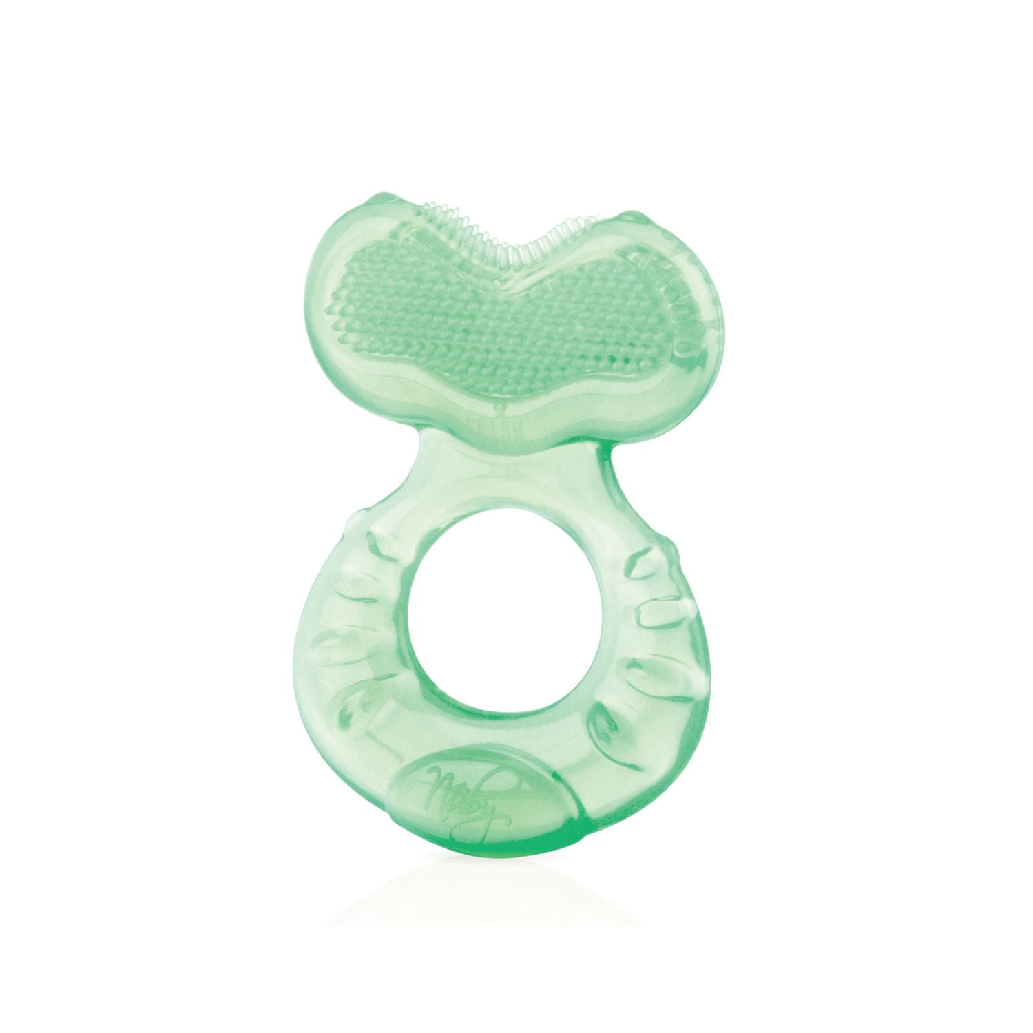 Jouet de dentition Teethe-eez de Nûby™, Surface Unique du Jouet de Dentition Ultrasouple Soulage les Gencives Delicates de Bébé - Vert Pour les enfants de 3 mois +