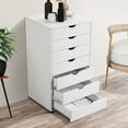 thumbnail image 3 of EDX 7 Drawer Dresser - Spacious Wood Storage Cabinet for Bedroom, Home, Office Organization, White, 3 of 9