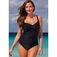 thumbnail image 5 of Swimsuits for All Women's Ruched Twist Front One Piece Swimsuit, 5 of 6