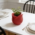 thumbnail image 4 of Cheapark Rose Shaped Planter Flower Pot Succulent Holder Cute Floral Design Indoor Home Living Room Desktop Decoration, 4 of 6