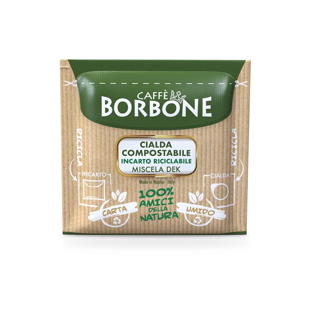 Caffè Borbone DEK Blend Decaffeinated Medium Roast ESE Espresso Paper Pods (50 Count)