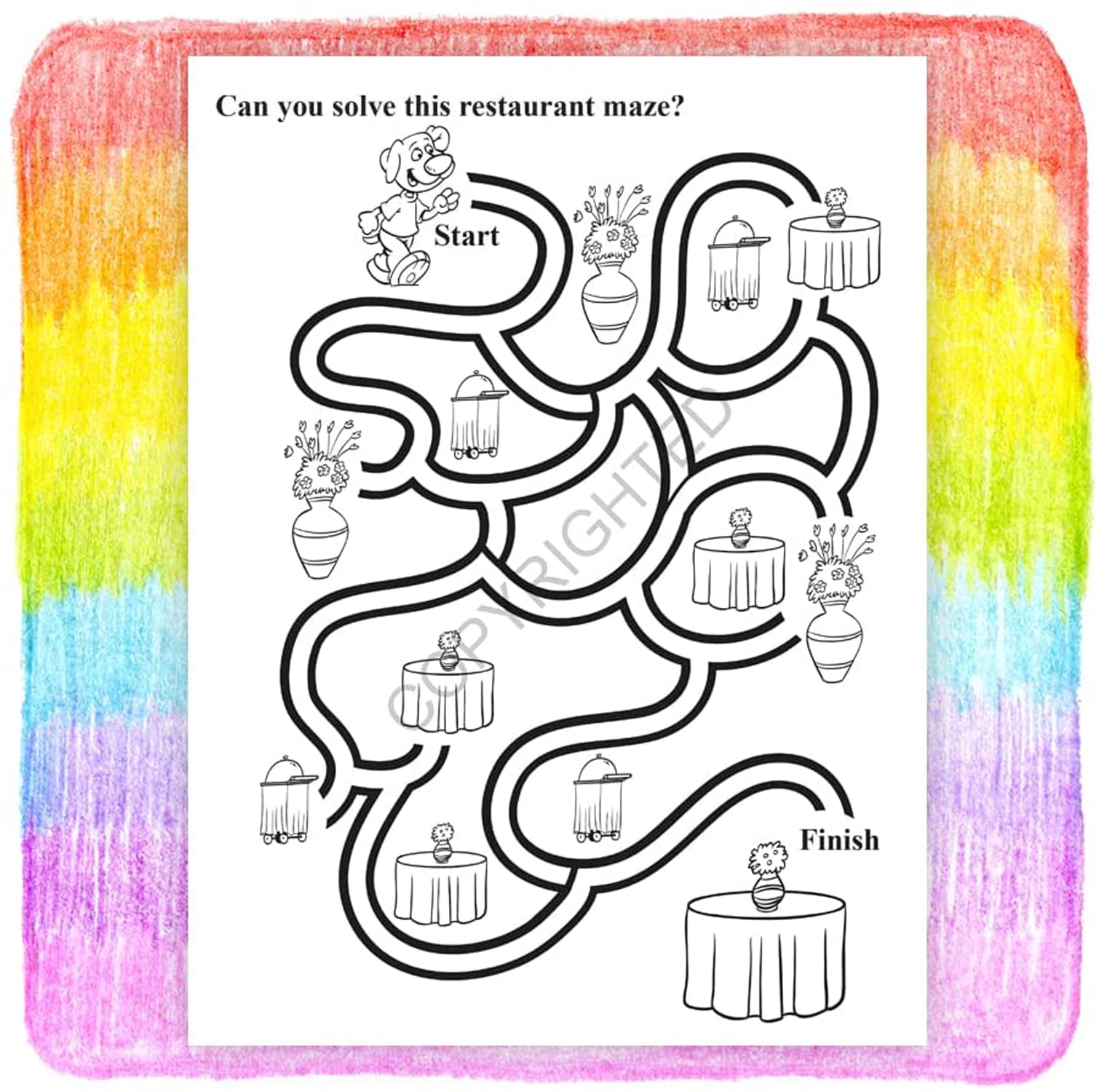 25 Pack - Eating Out is Fun Kid's Coloring & Activity Book in Bulks