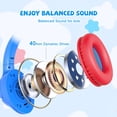 thumbnail image 4 of Auriculares para niños Botesty Sound con cable, límite de volumen, azul, 4 of 7