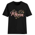 thumbnail image 5 of Top casual de manga corta con cuello redondo y estampado de letras en color sólido para el día de la madre de primavera y verano para mujer OAVQHLG3B Store  lin121212, 5 of 5