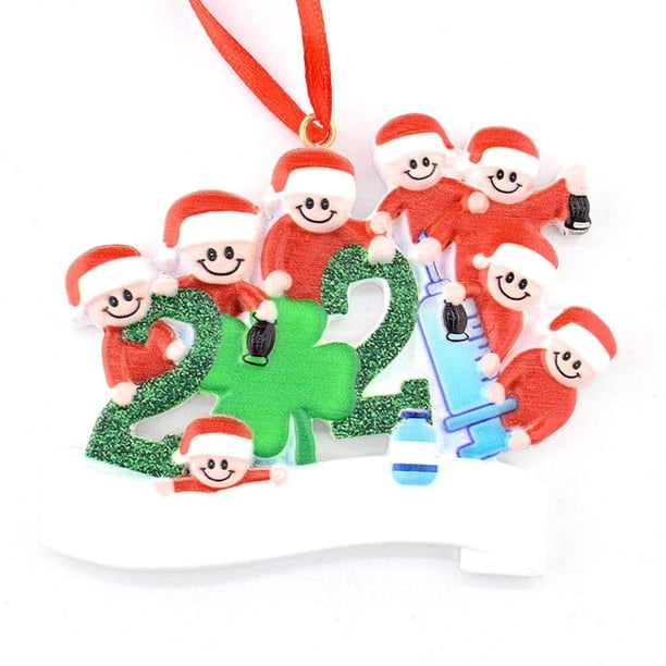 Resina De Navidad Navidad Familia Diy Bendiciones Escritas A Mano Colgantes De Muñeco De Nieve Regalo Para Amigo O Familia Advancent HA040823-45